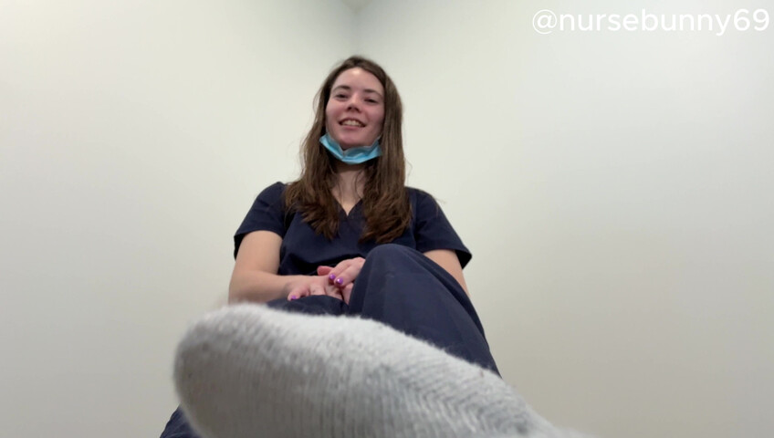 Nursebunny69 - Smell My Stinky Socks and Toes with a Tape Gag 4K