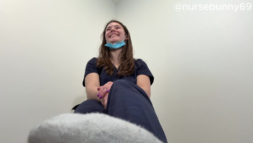 Nursebunny69 - Smell My Stinky Socks and Toes with a Tape Gag 4K