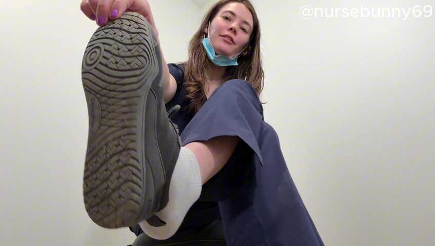 Nursebunny69 - Smell My Stinky Socks and Toes with a Tape Gag 4K