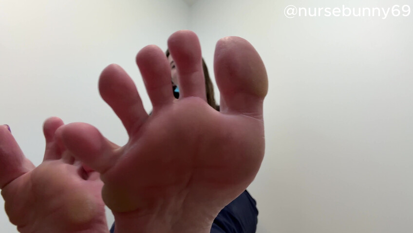 Nursebunny69 - Smell My Stinky Socks and Toes with a Tape Gag 4K