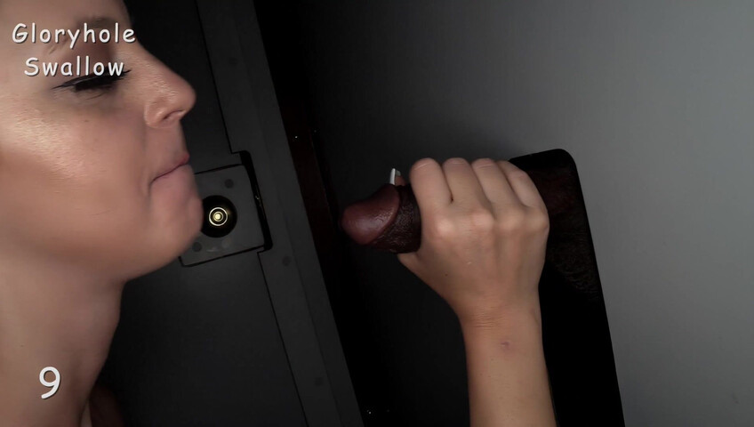 Gloryhole Swallow - Gretchen's 1st Visit