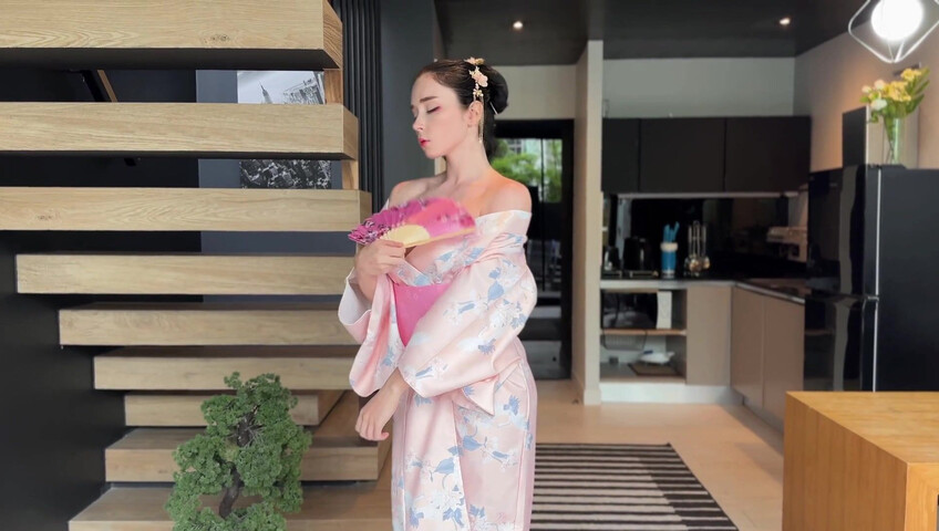 Sweetie Fox - Fucked Blue-eyed Geisha in All Poses and Cum in her Mouth