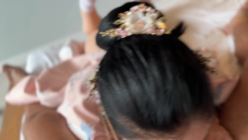 Sweetie Fox - Fucked Blue-eyed Geisha in All Poses and Cum in her Mouth