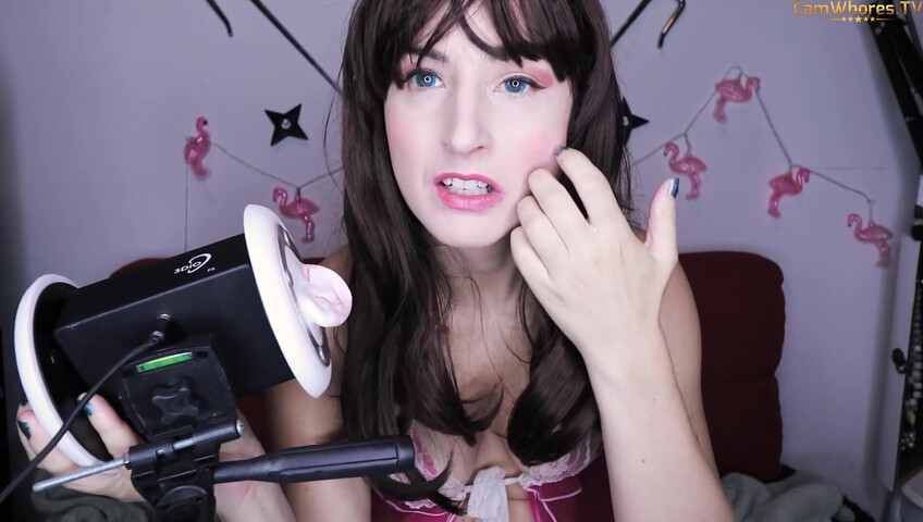 Magical Star ASMR - Girlfriend in teasing lingerie plays with herself and ear licking