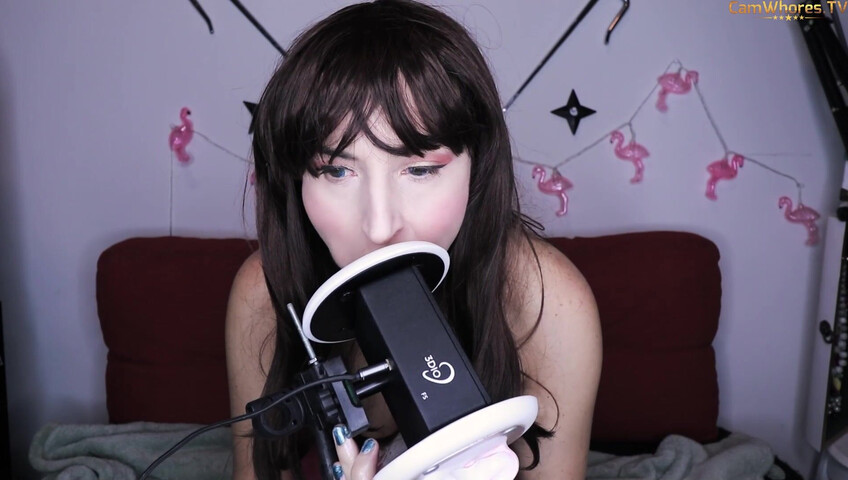 Magical Star ASMR - Girlfriend in teasing lingerie plays with herself and ear licking