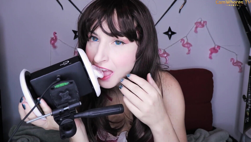Magical Star ASMR - Girlfriend in teasing lingerie plays with herself and ear licking