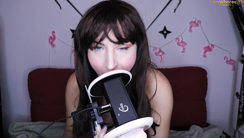 Magical Star ASMR - Girlfriend in teasing lingerie plays with herself and ear licking
