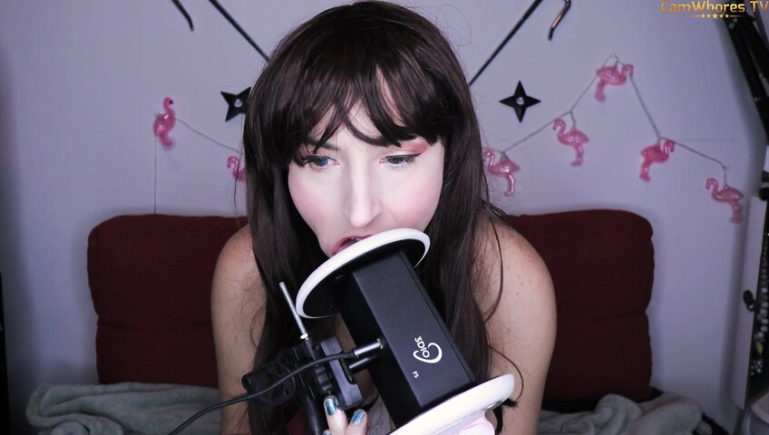 Magical Star ASMR - Girlfriend in teasing lingerie plays with herself and ear licking