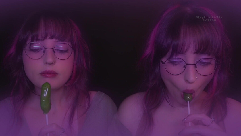 SkepticalPickle ASMR - 31 May 2026 - Twins Sucking Pickle Lolipop, Mic in Bra Experiment, & Sucking Audio (Platinum)