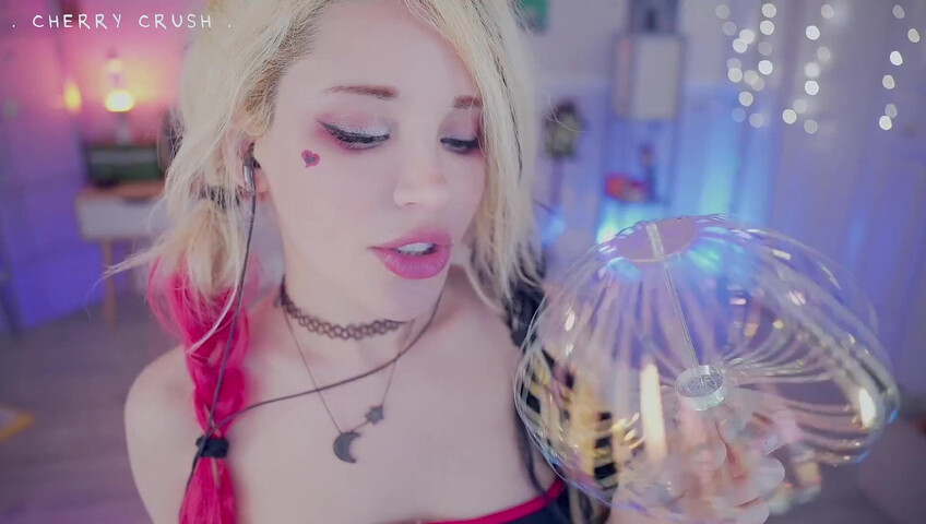 MyCherryCrush - NEW ASMR Harley Quinn | Wet Pussy Sounds | Glass Toys & Buttplugs | Dirty Talking & moaning | Spit play & Tingly Wet Tongue Sounds