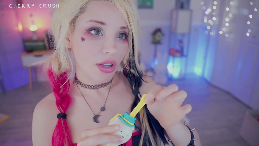 MyCherryCrush - NEW ASMR Harley Quinn | Wet Pussy Sounds | Glass Toys & Buttplugs | Dirty Talking & moaning | Spit play & Tingly Wet Tongue Sounds