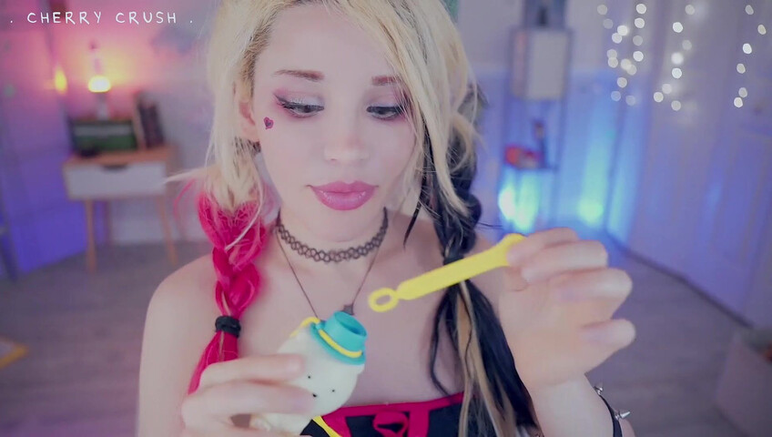 MyCherryCrush - NEW ASMR Harley Quinn | Wet Pussy Sounds | Glass Toys & Buttplugs | Dirty Talking & moaning | Spit play & Tingly Wet Tongue Sounds