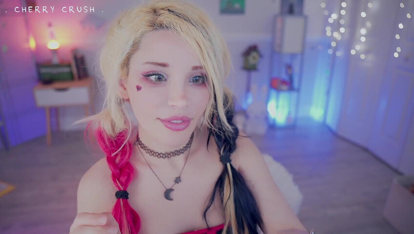 MyCherryCrush - NEW ASMR Harley Quinn | Wet Pussy Sounds | Glass Toys & Buttplugs | Dirty Talking & moaning | Spit play & Tingly Wet Tongue Sounds