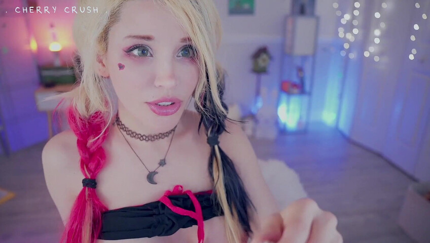 MyCherryCrush - NEW ASMR Harley Quinn | Wet Pussy Sounds | Glass Toys & Buttplugs | Dirty Talking & moaning | Spit play & Tingly Wet Tongue Sounds