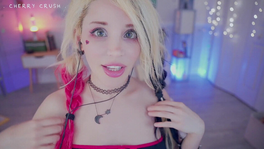 MyCherryCrush - NEW ASMR Harley Quinn | Wet Pussy Sounds | Glass Toys & Buttplugs | Dirty Talking & moaning | Spit play & Tingly Wet Tongue Sounds