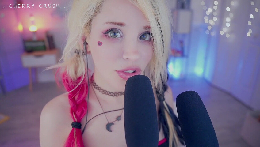 MyCherryCrush - NEW ASMR Harley Quinn | Wet Pussy Sounds | Glass Toys & Buttplugs | Dirty Talking & moaning | Spit play & Tingly Wet Tongue Sounds