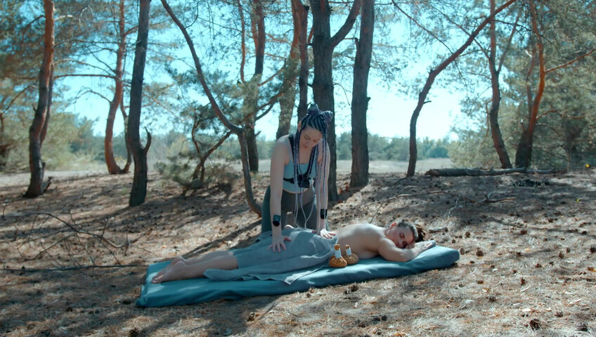 ASMR Massage - Back Outdoor Massage by Anna POV to Sonya