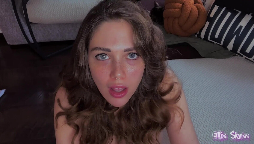 Ellie Skyes - Your Step-Sister The Cum Addict