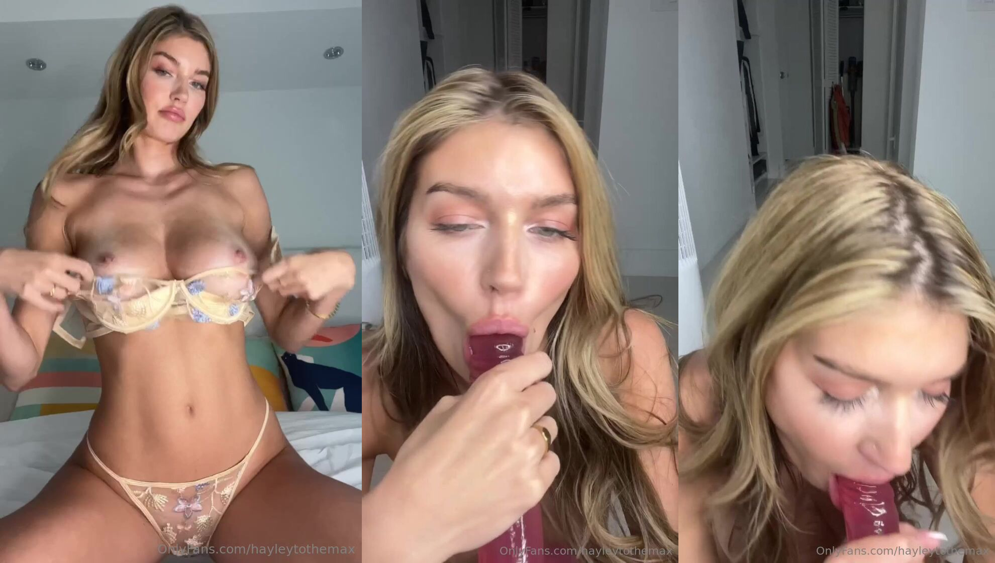 Hayley Maxfield - Strip and dildo BJ