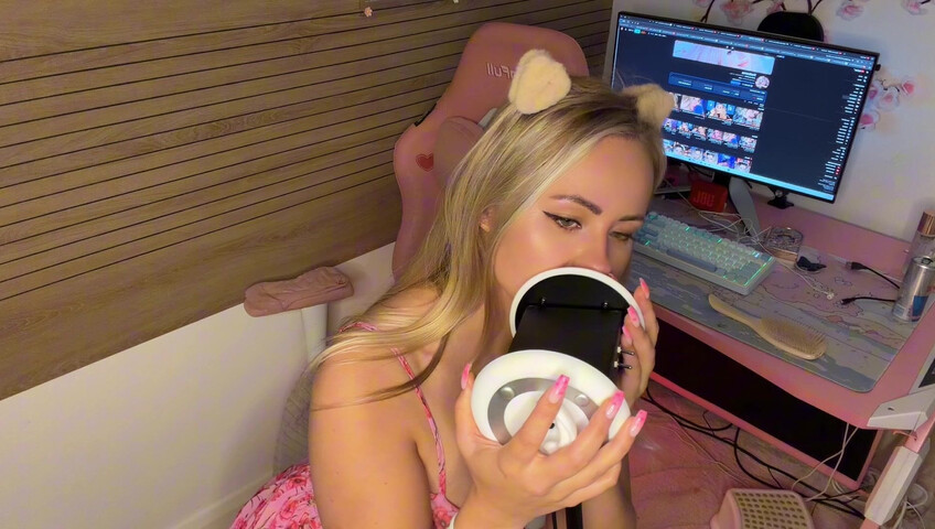 Simka ASMR: lametones con vestido rosa