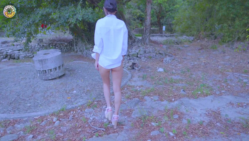 FullFive Squirts While Masturbating In Public - Outdoor - Masturbation - Squirting - Public - Shaved Pussy - Heels - Small Tits - Dildo - Vibrator - Pussy Rubbing