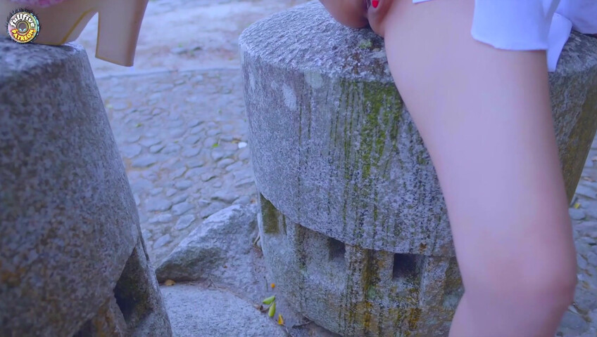 FullFive Squirts While Masturbating In Public - Outdoor - Masturbation - Squirting - Public - Shaved Pussy - Heels - Small Tits - Dildo - Vibrator - Pussy Rubbing