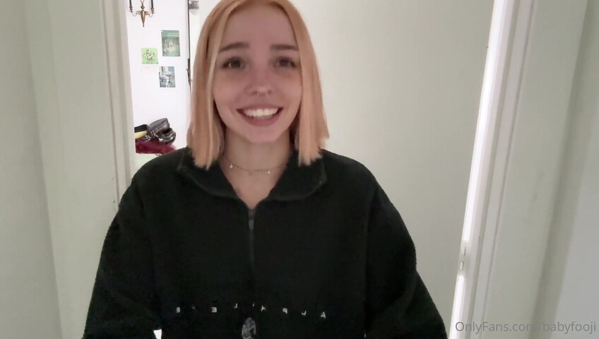 BabyFooji Fucks A Dildo On The Couch - Masturbation - OnlyFans - Fingering - Toys - Solo - Tattoos - Nose Piercing - Boobs - Pussy Rubbing - Dildo Riding
