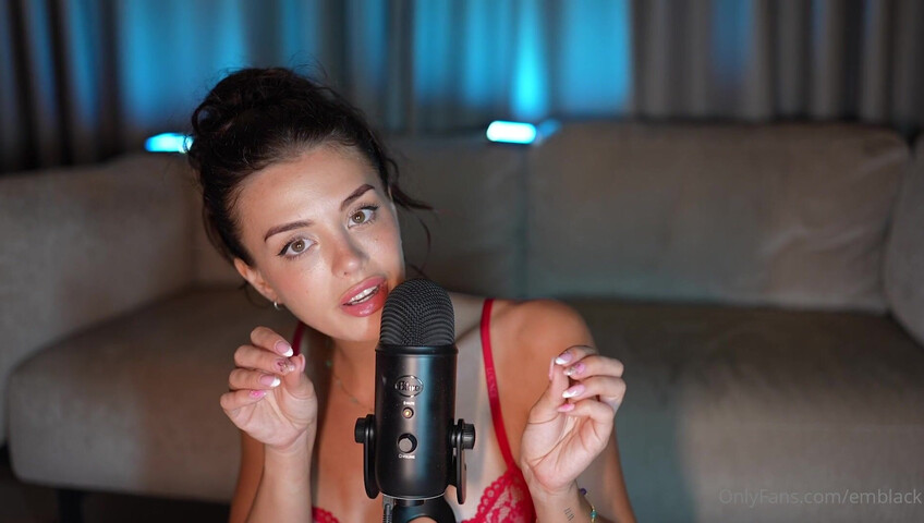 Emily Black's ASMR Turns Into Masturbation - Masturbation - ASMR - Solo - Oil Play - Tattoos - Pussy - Solo Girl - British - Solo Dildo - Finger Painting