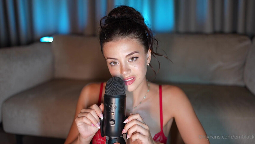 Emily Black's ASMR Turns Into Masturbation - Masturbation - ASMR - Solo - Oil Play - Tattoos - Pussy - Solo Girl - British - Solo Dildo - Finger Painting
