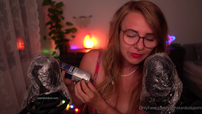 Soph Stardust ASMR - 15 August 2021 - Playing with shaving cream on the mic and on Tits