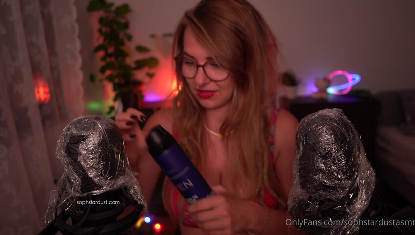 Soph Stardust ASMR - 15 August 2021 - Playing with shaving cream on the mic and on Tits