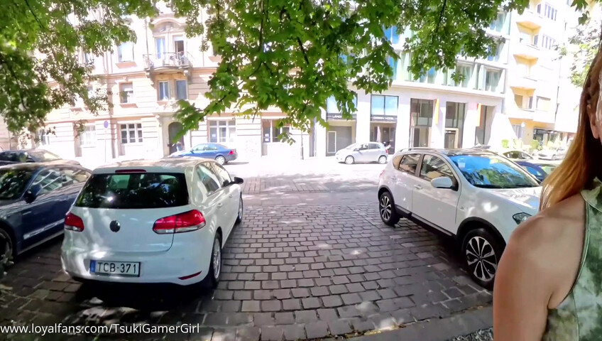 TsukiGamerGirl - Cumwalk on the Danube promenade