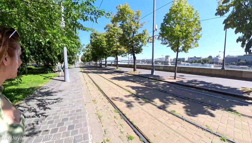 TsukiGamerGirl - Cumwalk on the Danube promenade