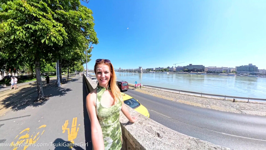 TsukiGamerGirl - Cumwalk on the Danube promenade