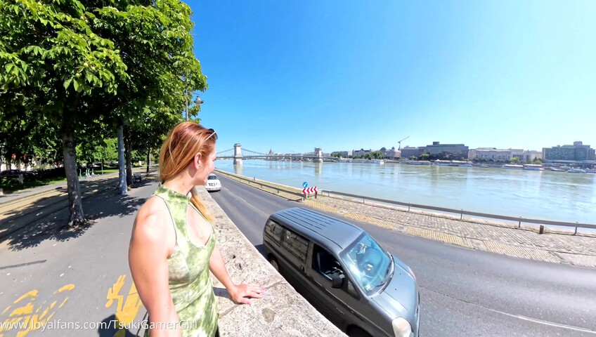 TsukiGamerGirl - Cumwalk on the Danube promenade