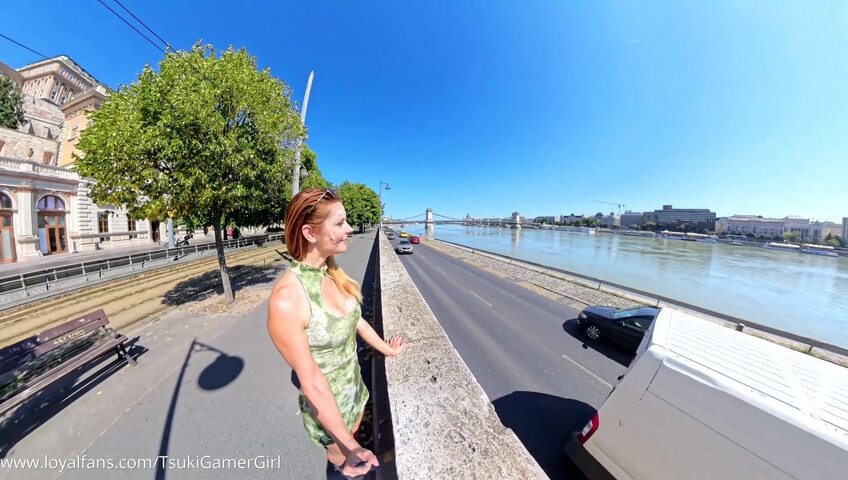 TsukiGamerGirl - Cumwalk on the Danube promenade