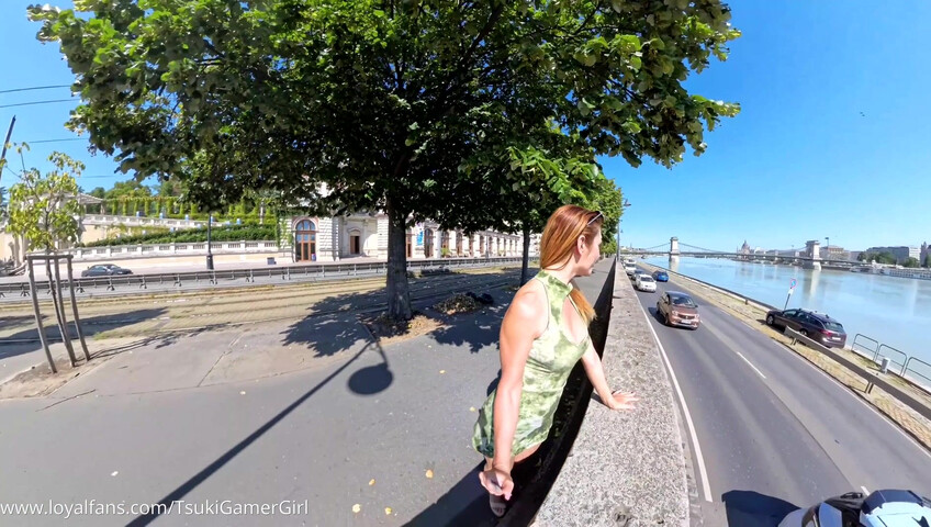 TsukiGamerGirl - Cumwalk on the Danube promenade