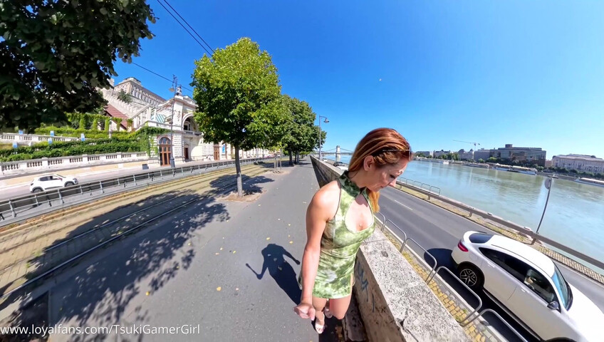 TsukiGamerGirl - Cumwalk on the Danube promenade