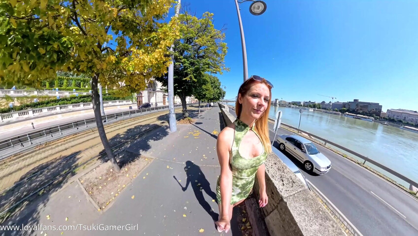 TsukiGamerGirl - Cumwalk on the Danube promenade