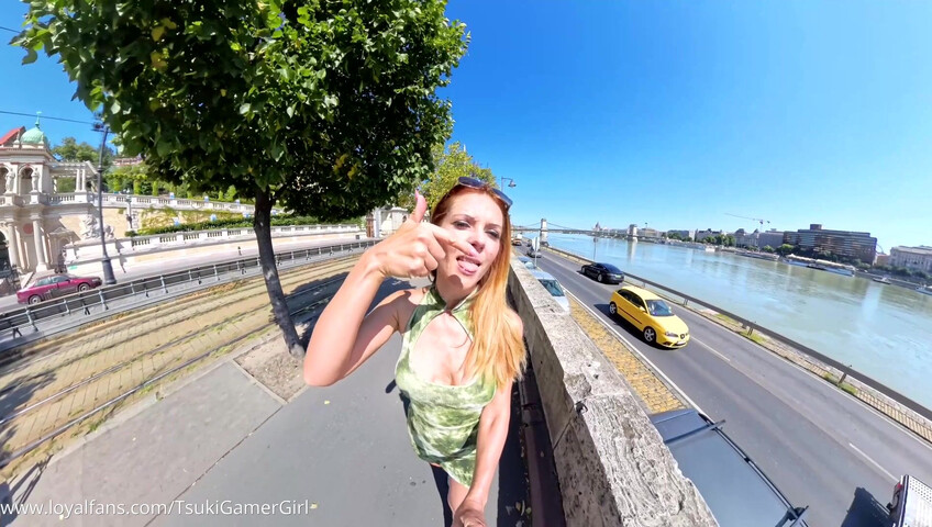 TsukiGamerGirl - Cumwalk on the Danube promenade