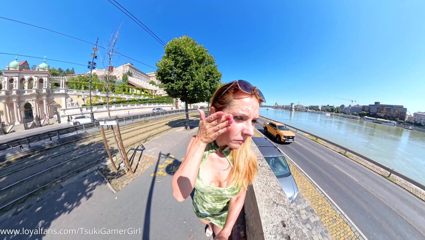 TsukiGamerGirl - Cumwalk on the Danube promenade