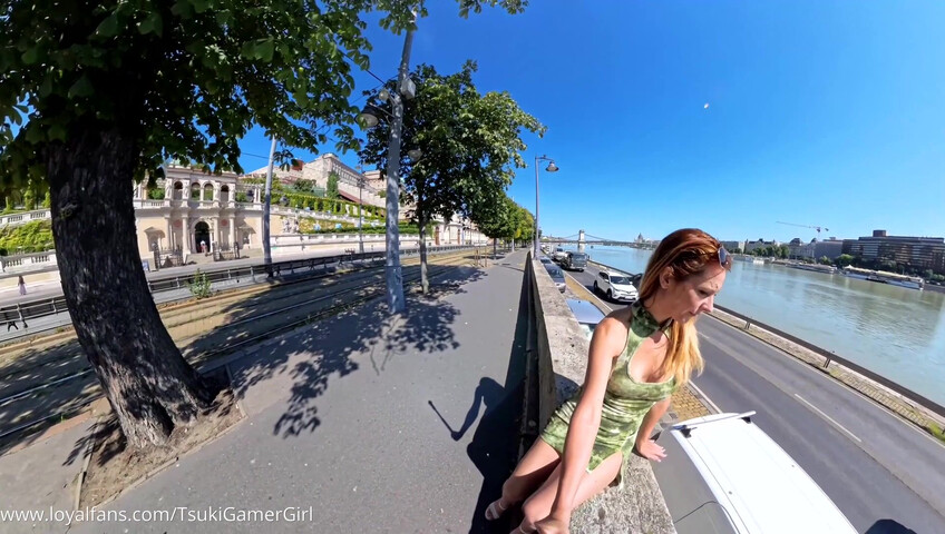 TsukiGamerGirl - Cumwalk on the Danube promenade