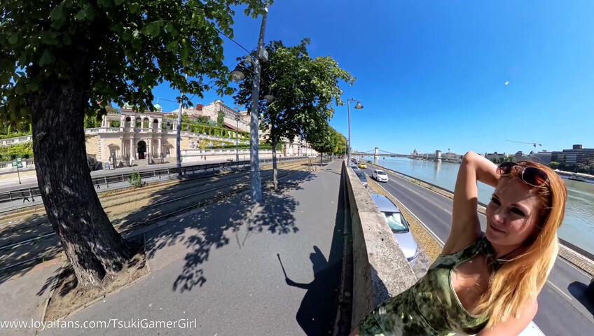 TsukiGamerGirl - Cumwalk on the Danube promenade