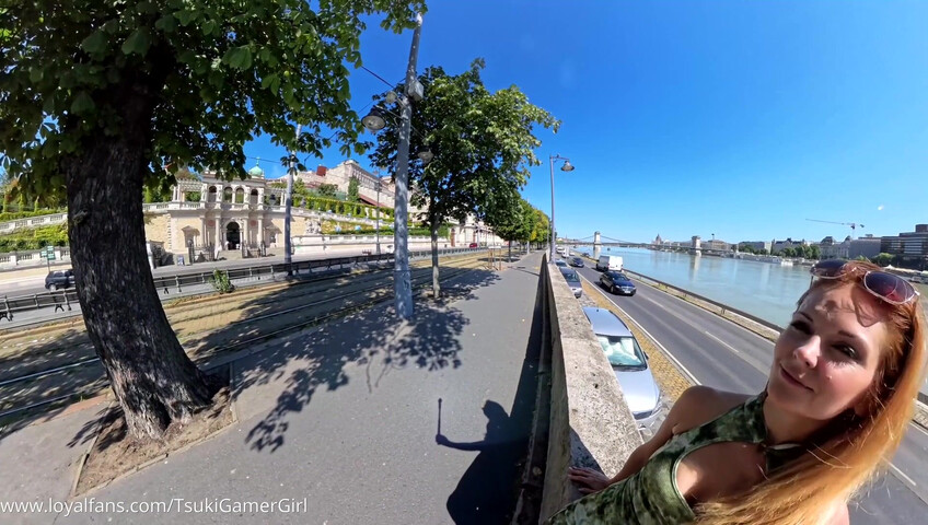 TsukiGamerGirl - Cumwalk on the Danube promenade