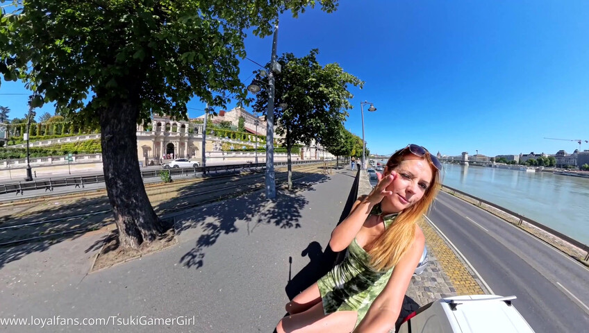 TsukiGamerGirl - Cumwalk on the Danube promenade
