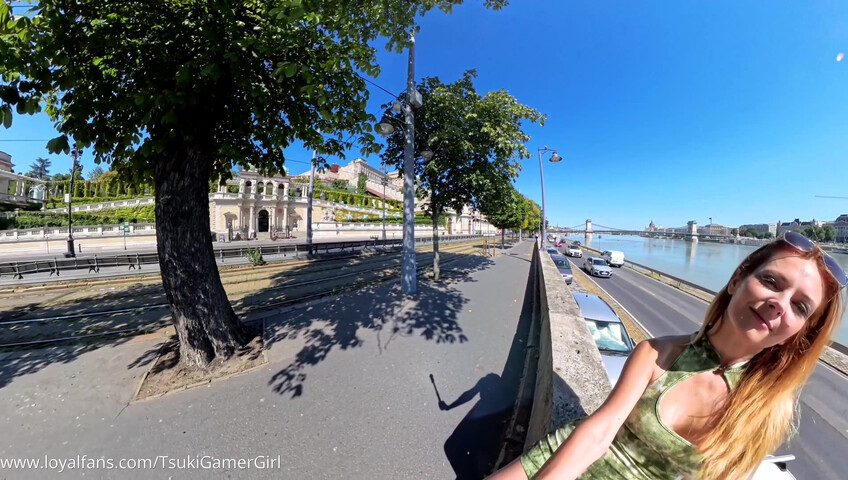 TsukiGamerGirl - Cumwalk on the Danube promenade