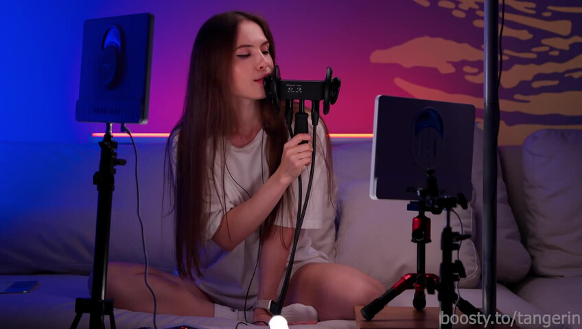 Tangerin ASMR - 3 October 2025 -  [Exclusive] Cozy Ear Licking on the Couch #4