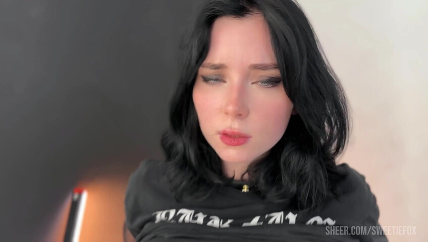 Sweetie Fox - Black Metal Girl in Stockings Anal Hard Fucks to Facial POV