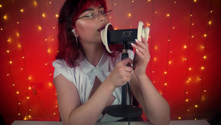 SacredXO - ASMR Earlicking & Audio Panning - Deep Licking & Fluttering