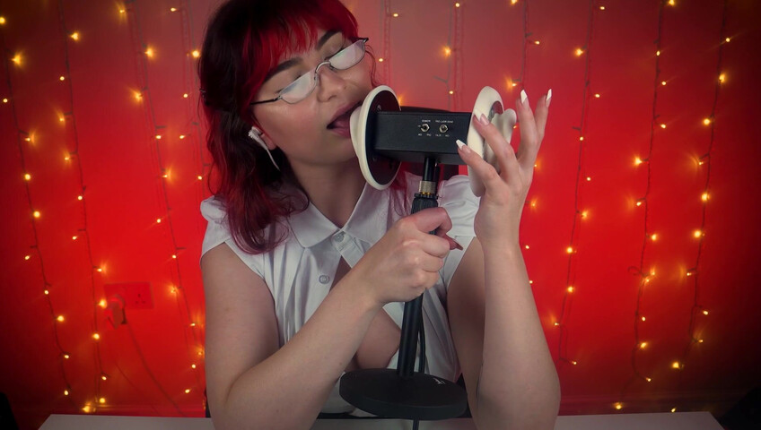 SacredXO - ASMR Earlicking & Audio Panning - Deep Licking & Fluttering